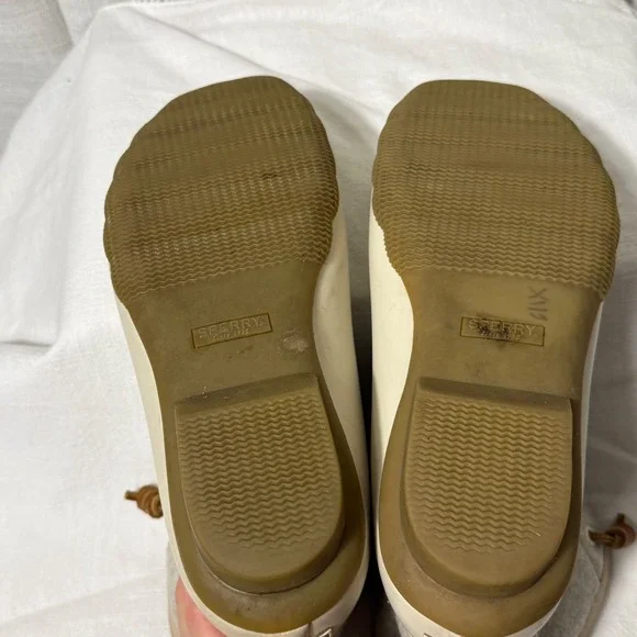 Sperry Saltwater Duck Boots Women's 8.5 Cream Tan Wool Lined Waterproof STS84213 - Picture 9 of 11